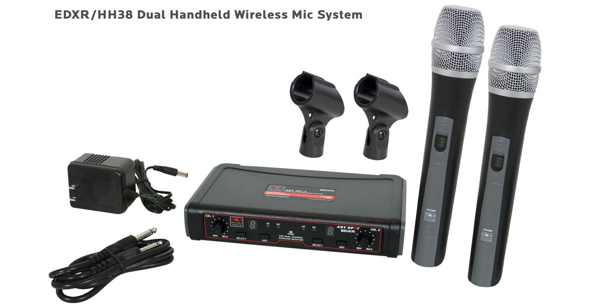 EDX Wireless Dual Handheld Microphone System
