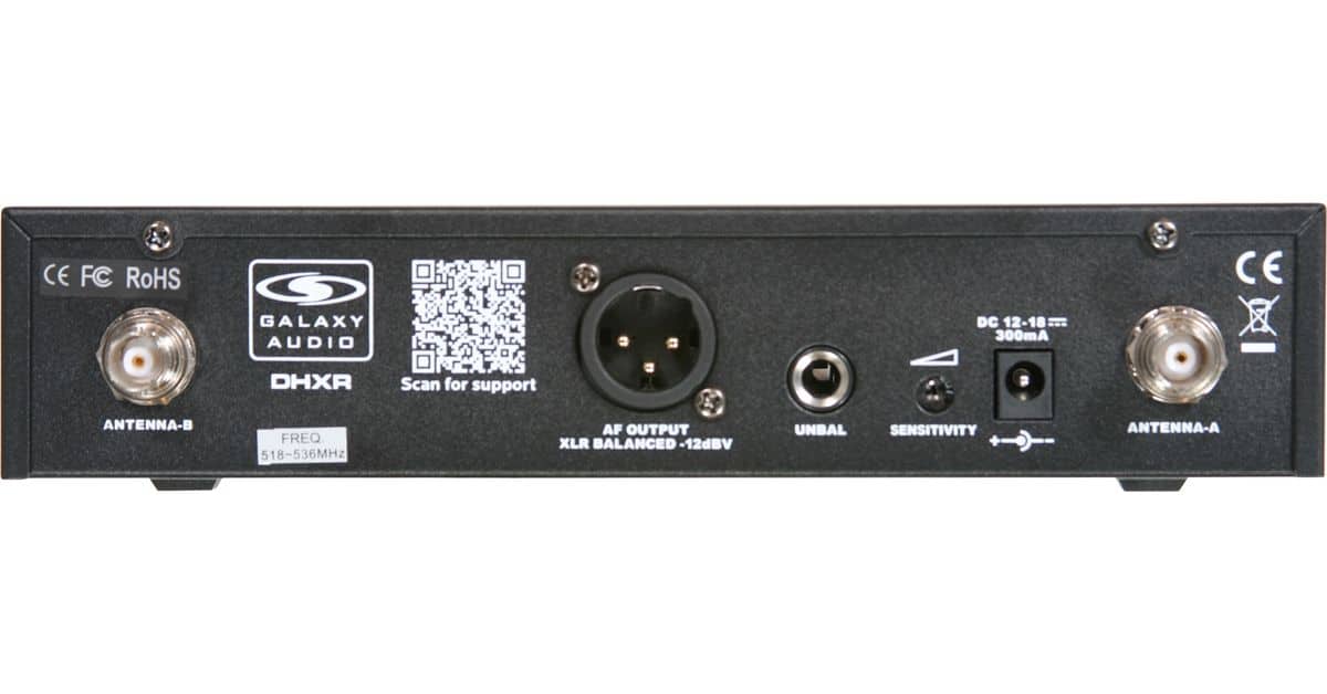 Galaxy Audio DHX Wireless Microphone Receiver